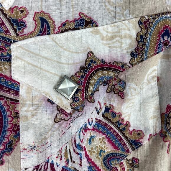 Ariat Paisley Long Sleeves Button Up Long Sleeves Top Size XS - Picture 8 of 9
